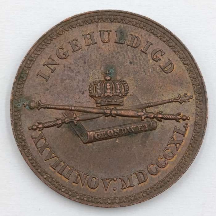 Netherlands inauguration of Willem 2 in 1840 - exallent condition