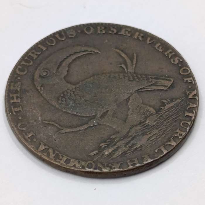 British 18th Century Middlesex Pidcocks Elephant/ Toucan token fine plus
