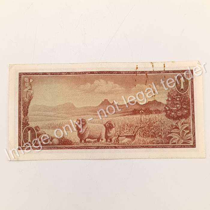 Lot of 6 Rissik R1 banknotes 1966 second issue - consecutive numbers - corner folding