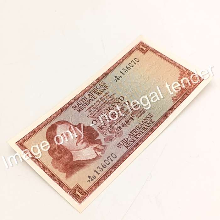 1972 TW de Jongh large R1 - uncirculated springbok watermark