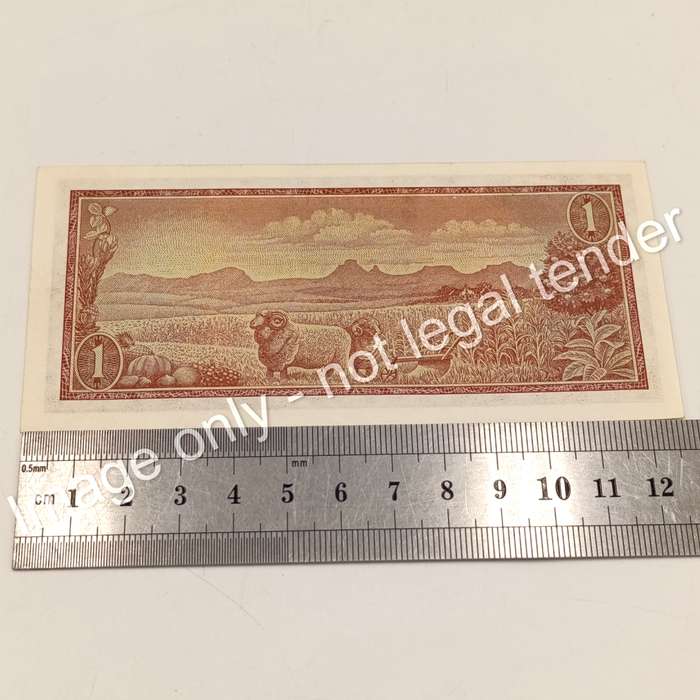1972 TW de Jongh large R1 - uncirculated springbok watermark
