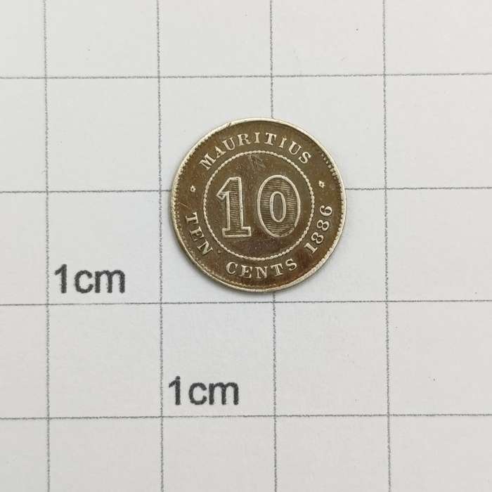 Mauritius 1886 Ten cent silver