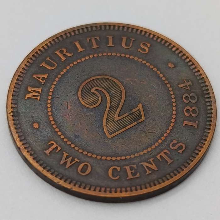 Mauritius 1884 Copper 2 cent