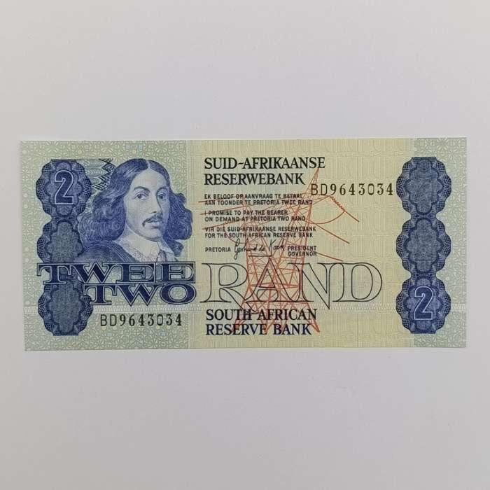Gerhard de Kock lot of 4 uncirculated R2 notes with consecutive numbers
