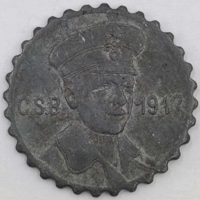 1917 German Notgeld transit token - Crefelder Strassenbahn Private Issue