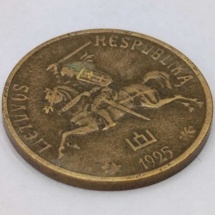 Lithuania 1925 Five Centai VF