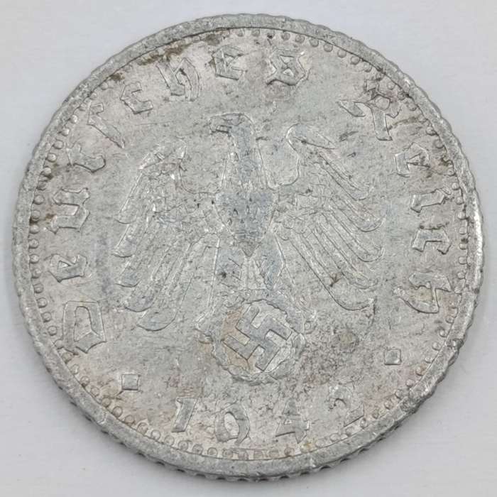 1942 F German Deutsches Reich 50 Reichspfennig