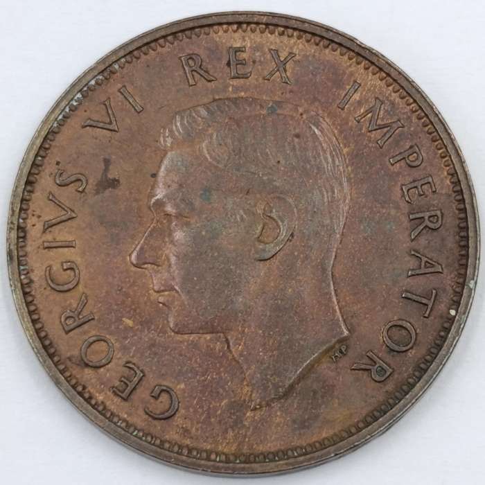 1938 South Africa Half Penny - UNC