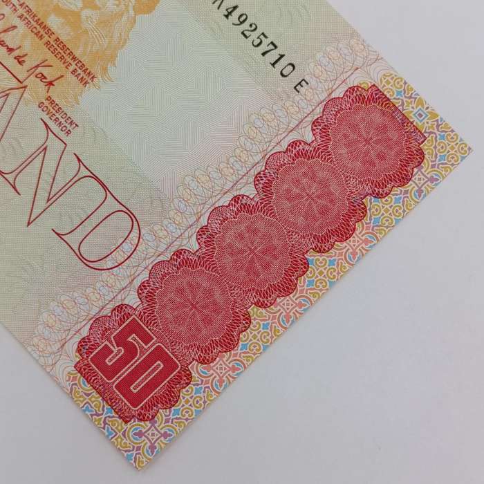 South Africa 3rd Issue Gerhard de Kock R50 banknote uncirculated - excellent note