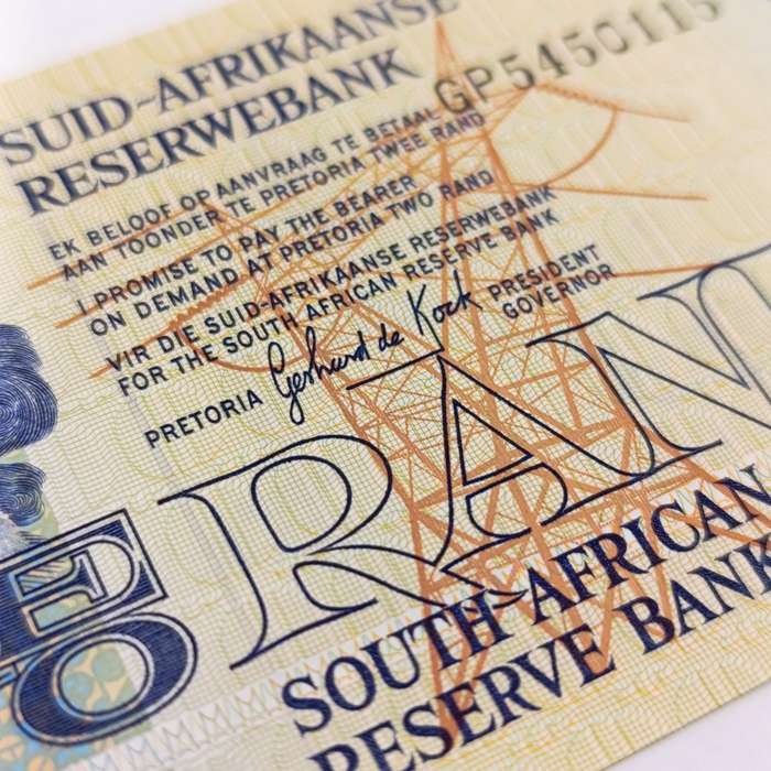 South Africa 3rd Issue GPC de Kock consecutive Lot of 3xR2 banknotes uncirculated