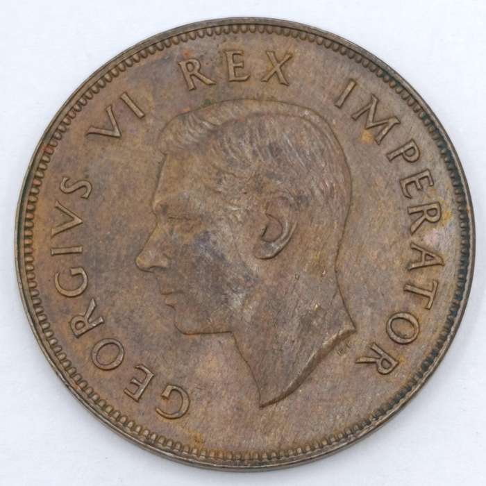 South Africa 1946 Penny AU+