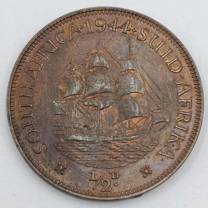 South Africa 1944 Half Penny unc