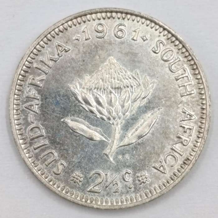 1961 RSA coin set - uncirculated and AU - 1/2 cent to 50 cent