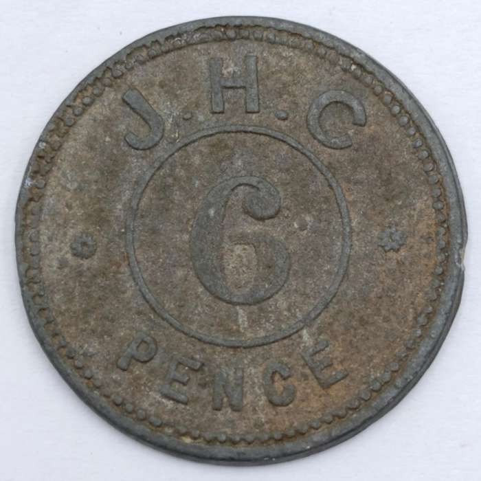 JH Cartwright Cape Colony 6d token - rare