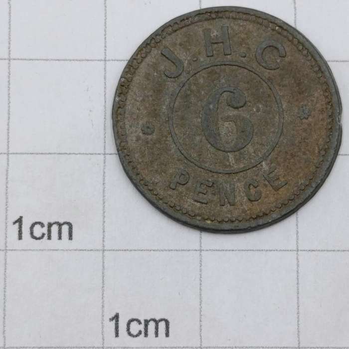 JH Cartwright Cape Colony 6d token - rare