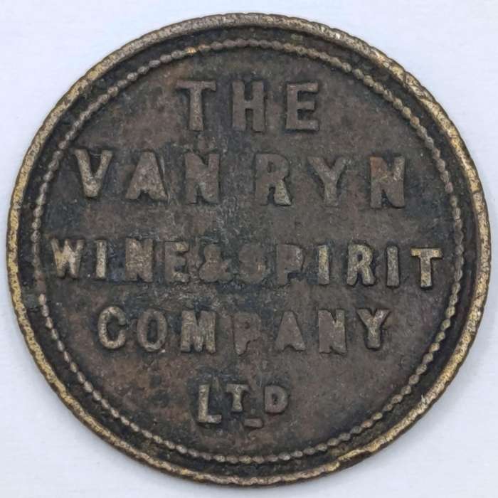 The van Ryn wine and Spirt company 2 pence token