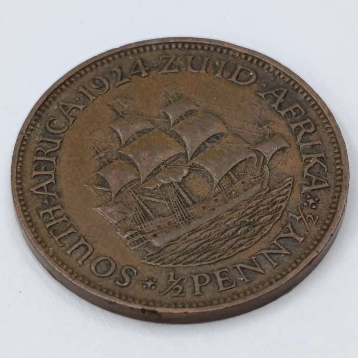 1924 South Africa Half Penny VF+