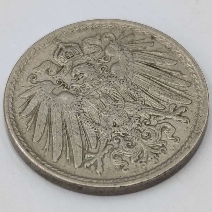 1913 J Germany AU 5 Pfennig