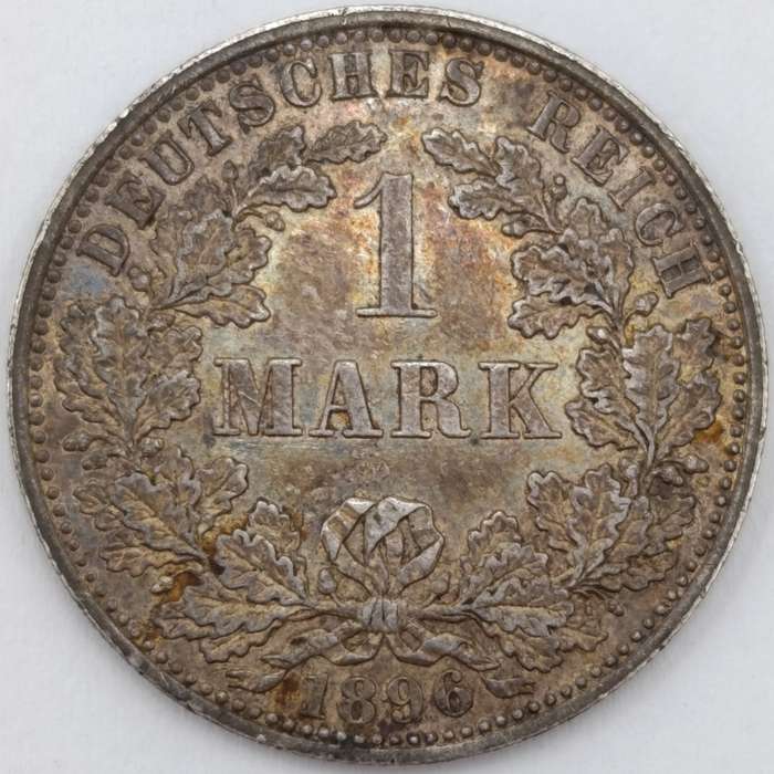 1896 A Germany Deutsches Reich 1 Mark AU+