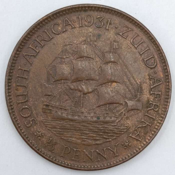 1931 2 South Africa Half Penny AU