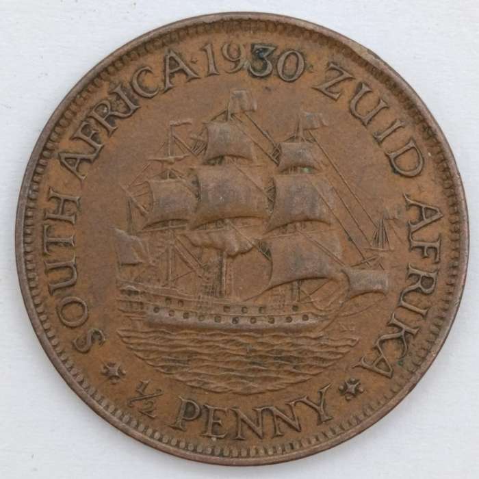 1930 South Africa Half Penny XF+