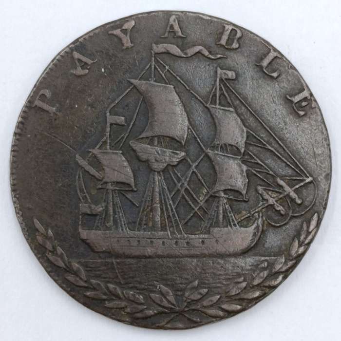 1794 PORTSEA Half Penny token - excellent condition
