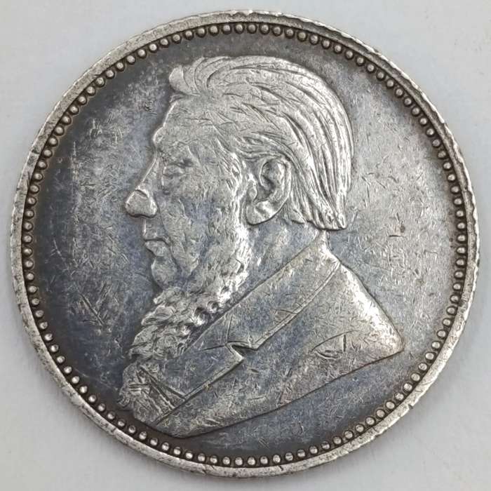 1897 ZAR Paul Kruger Sixpence VF+