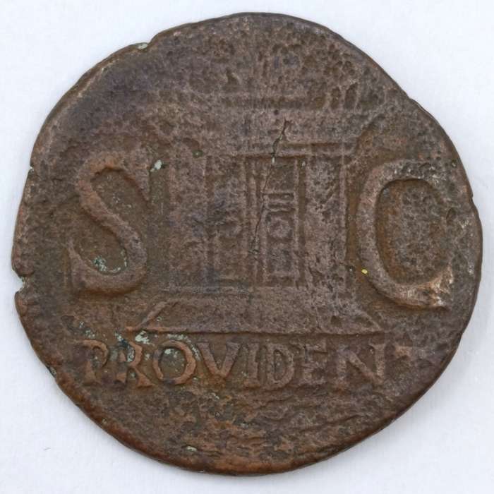 Tiberius Roman coin - posthmous issue for Augustus 22-30 AD The time of Jesus
