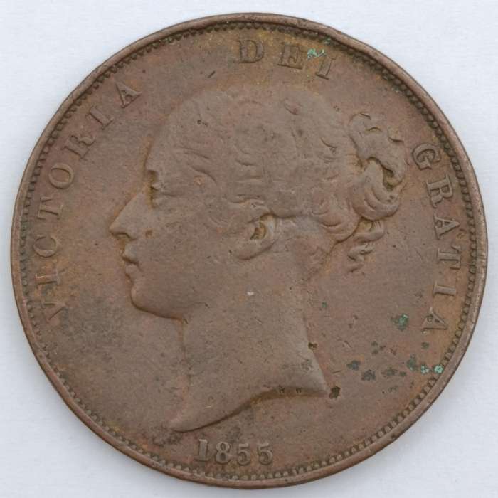 1855 Great Britain Penny aVF