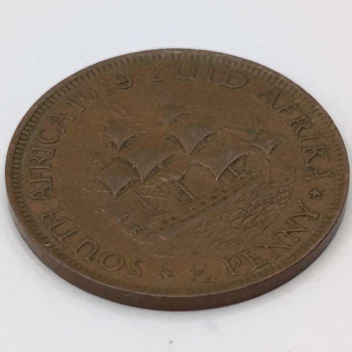 1929 South Africa Half Penny AU