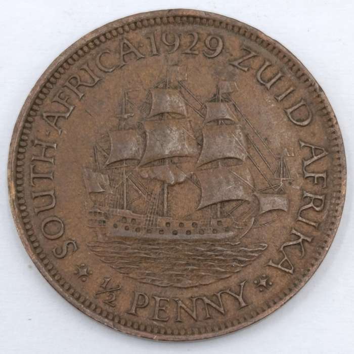 1929 South Africa Half Penny XF
