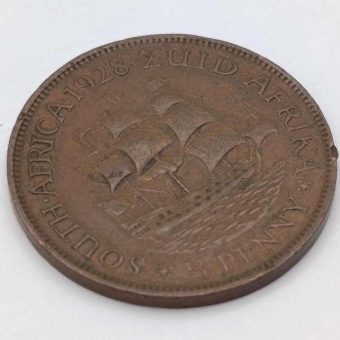 1928 South Africa Half Penny VF+
