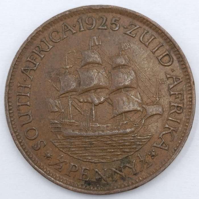 1925 South Africa Half Penny VF+