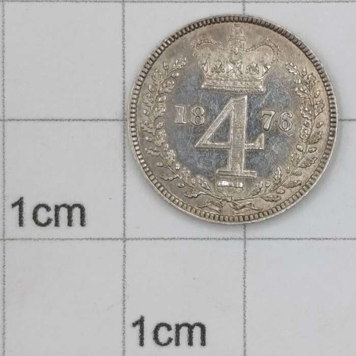 1876 Great Britian 4 Pence (Groat) Prooflike - only 4862 Minted