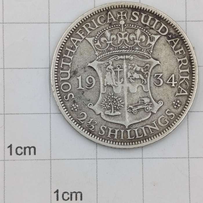 1934 South Africa Half Crown VF