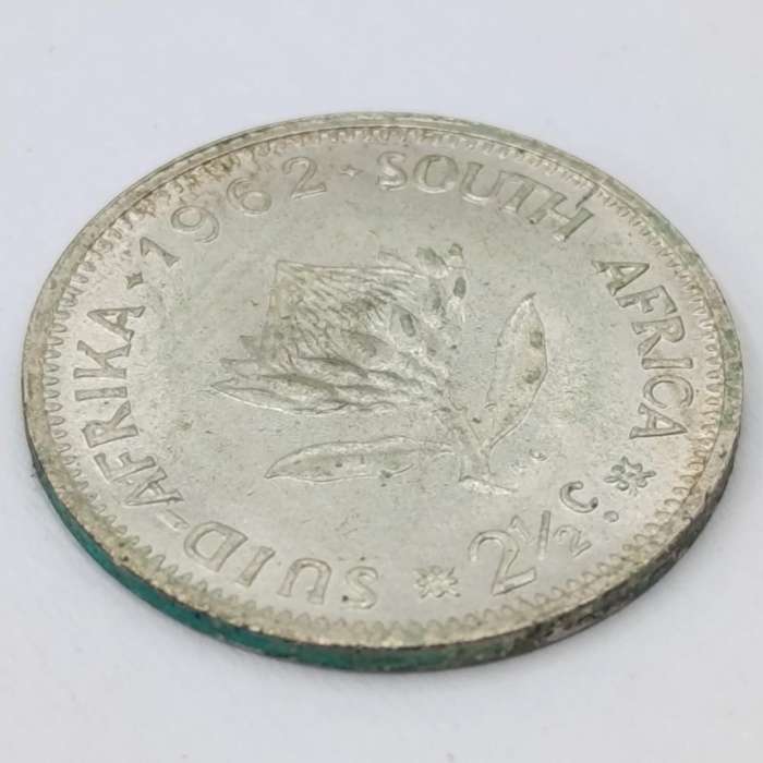 1962 South Africa 2 1/2c with low mintage only 8745 minted