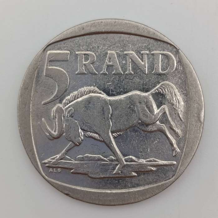 Mandela proof R5 on FDC no 6.3c plus Mandela inauguration cover 6.3b plus R5 Mandela coin 2000