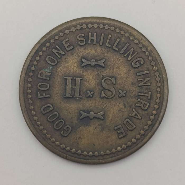 Antique Hermann Sohr 1 Shilling token issued circa 1911-1923 in De Aar