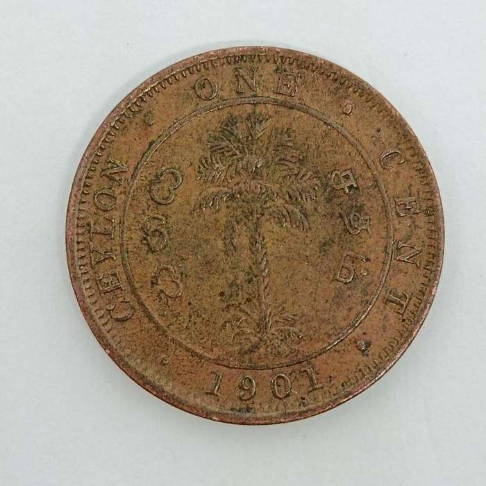 Ceylon 1901 One Cent AU