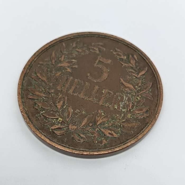 German East Africa 1909 Five Heller XF