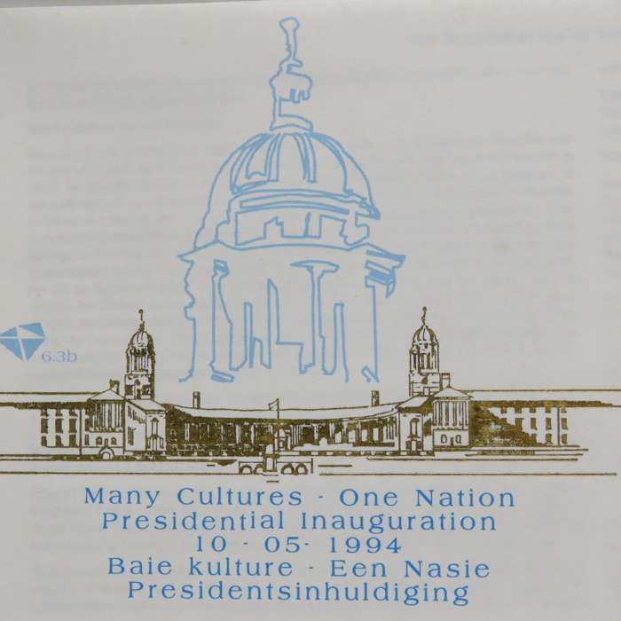 1994 RSA Proof R5 presidential inauguration coin in FDC including FDC 6.3b