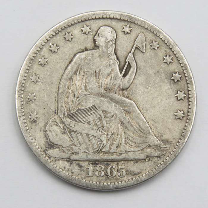 USA 1865 half dollar S Fine