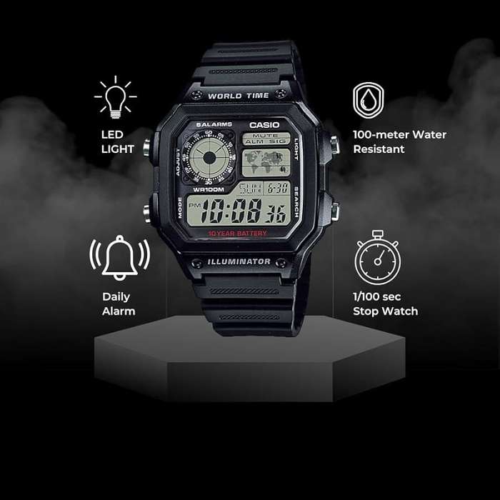 Casio AE-1200WH-1AVDF (Black) "Casio Royale"
