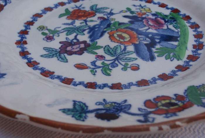 Booths vintage - the pompadour plate - silicon china china made in England. Character item.