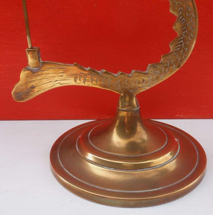 Vintage Chinese Dragon Bell with gong. Beautifully made in brass.