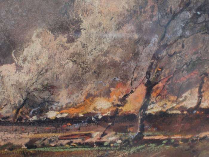 Stunning original Christopher Haw circa 1941 original pastels piece. Award winning S.A. artist.