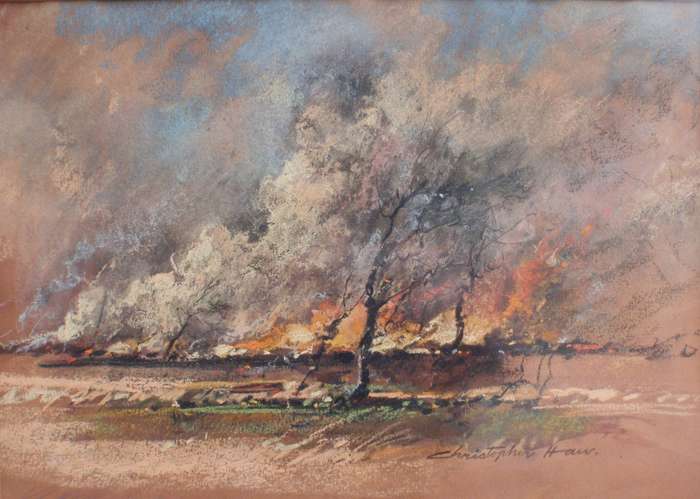 Stunning original Christopher Haw circa 1941 original pastels piece. Award winning S.A. artist.
