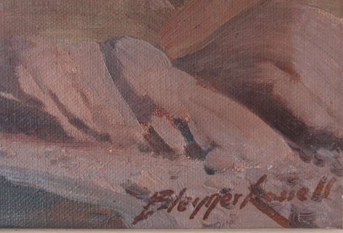 Original impressionist oil painting Mountain Stream. Impressive well executed piece signed by artist