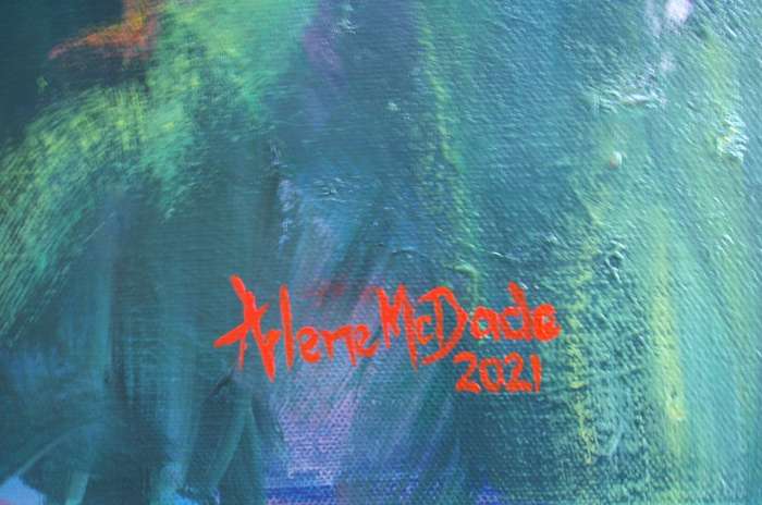 Original Arlene McDade abstract -Paradise Reflections- well below gallery price
