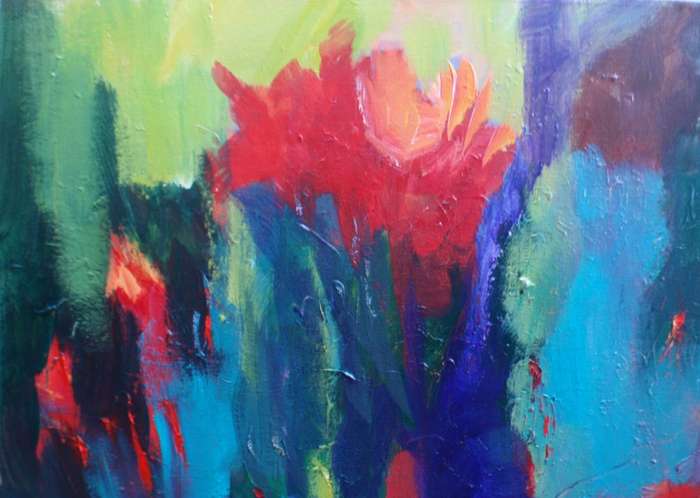 Original Arlene McDade abstract -Paradise Reflections- well below gallery price